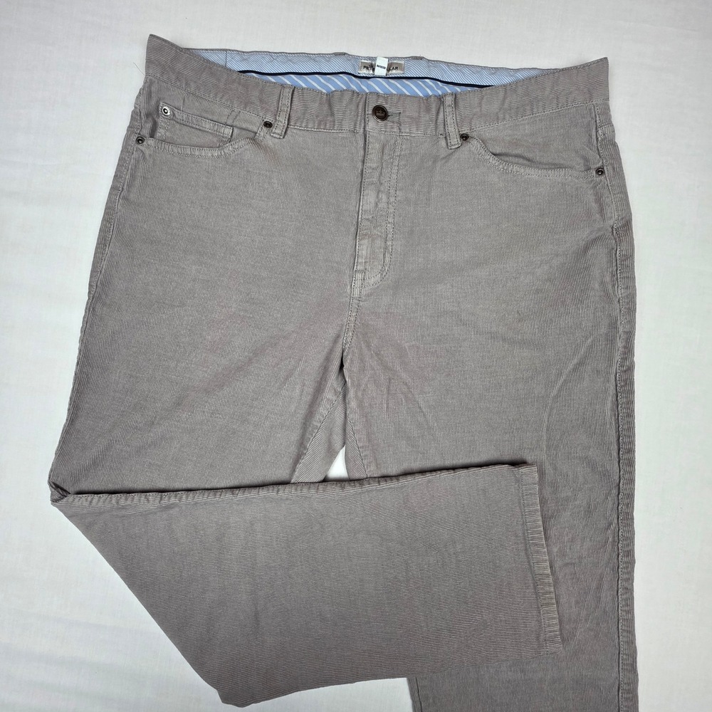 Peter Millar Corduroy‎ Pants Mens 38 Gray Excellent Stretch Straight Leg